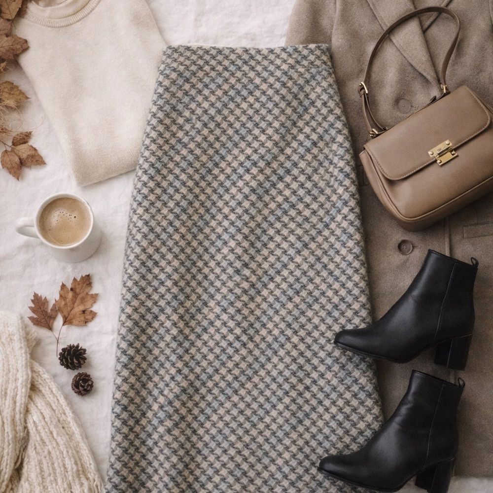 Ann Taylor Plaid Pencil Skirt - Picture 2 of 10